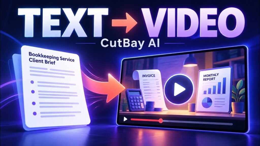Original AI Stack YouTube thumbnail for How to Create Animated Explainer Videos with CutBay AI, showing a text brief leading to a video