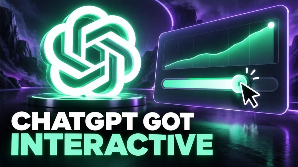 ChatGPT Got Interactive: the ChatGPT logo beside a glowing graph and interactive slider.